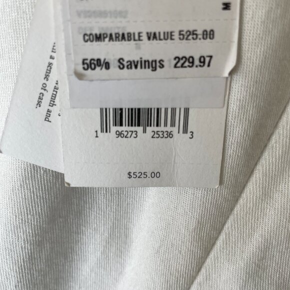 Vince Scoop Neck Tank Midi Dress Off-White (NWT - Size Medium) - Picture 6 of 6